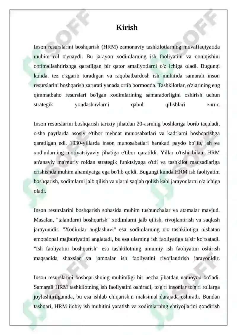 Inson Resurslarini Boshqarish Zarurati 3