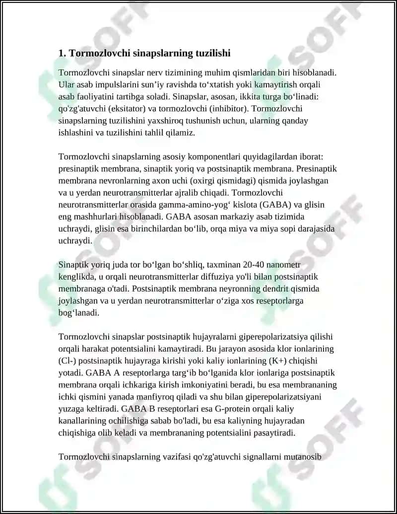 MARKAZIY NERV SISTEMASINING TORMUZLOVCHI SINAPSLARI 3