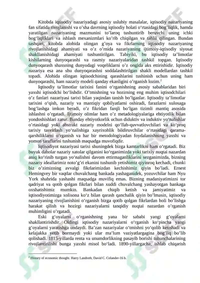 Iqtisodiy ta’limotlar tarixi 3