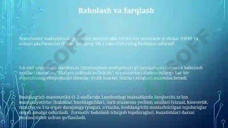 Boshlang'ich Matematikada Texnologiya Integratsiyasi 3