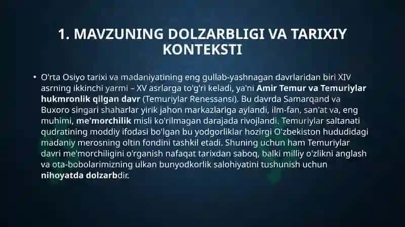 Temuriylar davridagi memorchilik yodgorliklari 3