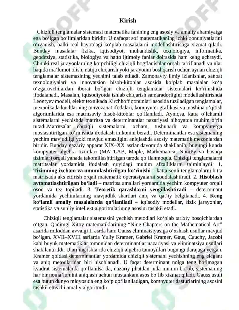 Chiziqli Tenglamalar Sistemasi 3