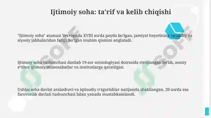Ijtimoiy soha: ta'rif va kelib chiqishi 3