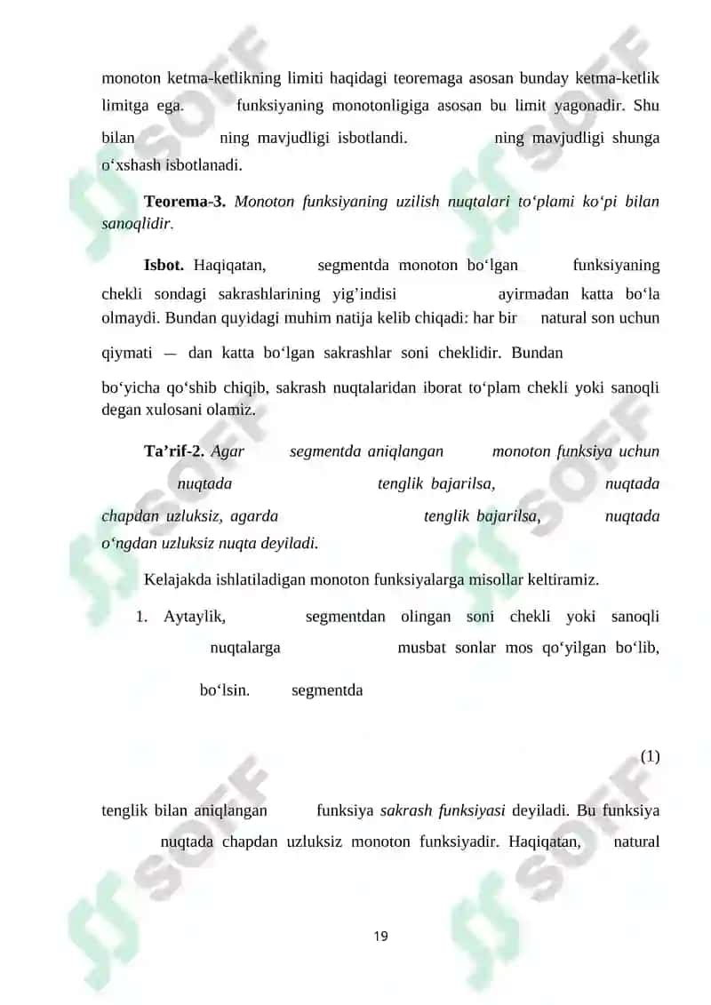Monoton funksiyalar 3