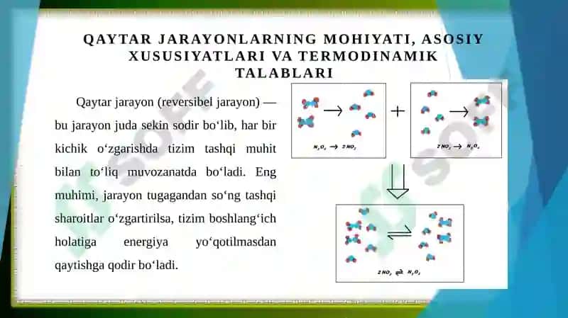 Qaytar va qaytmas jarayonlar 3