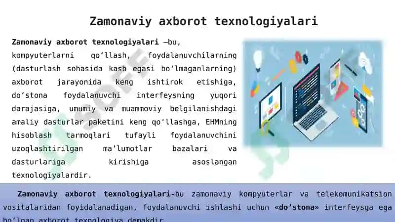 Zаmonаviyаxborottexnologiyalаri 3