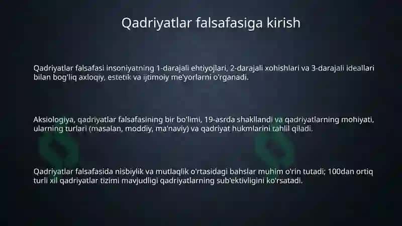 Qadriyatlar falsafasi 3