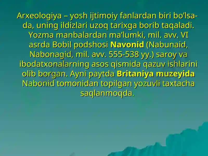Arxeologiya asoslari faniga kirish 3
