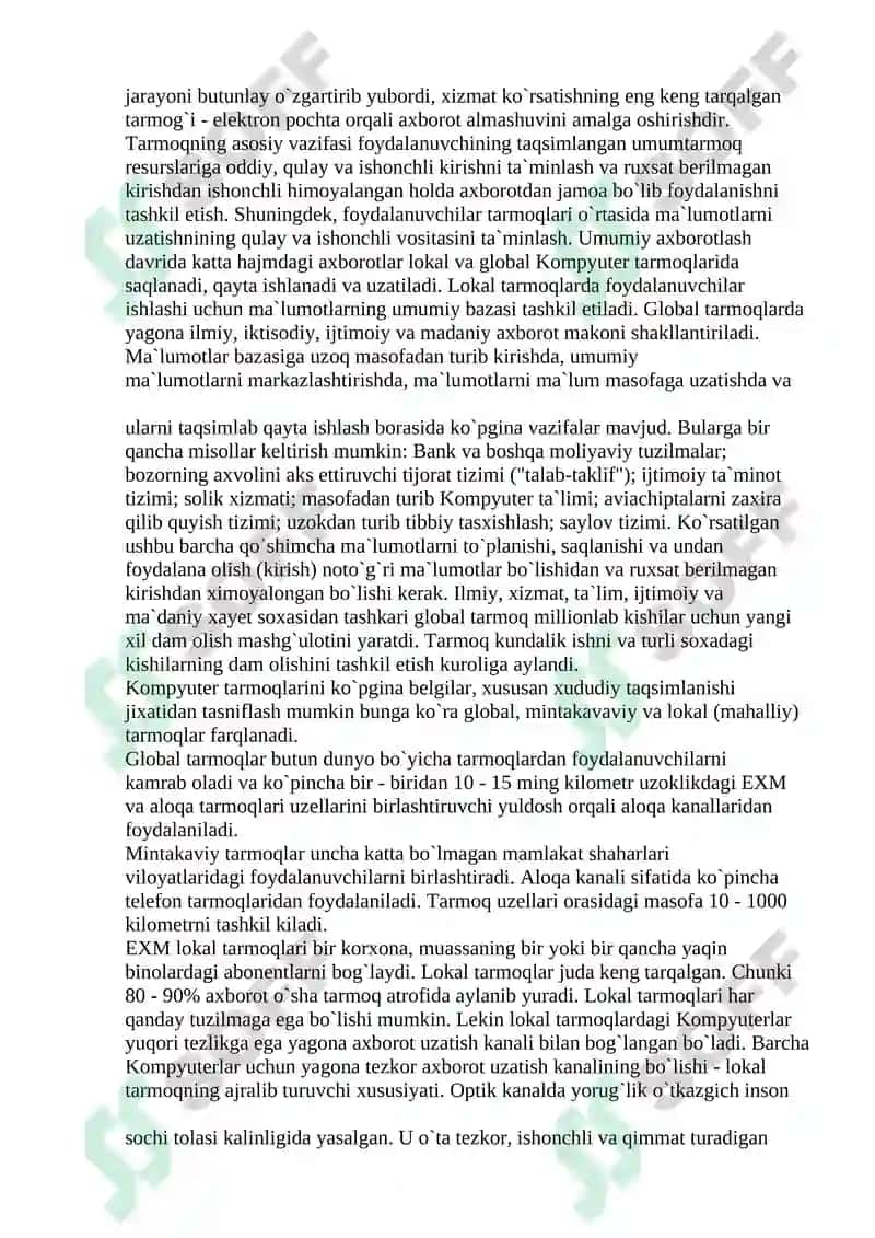 Kompyuter tarmog`ining dasturiy ta`minoti 3