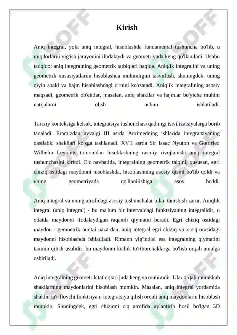 Aniq integralning geometrik tatbiqlari 3