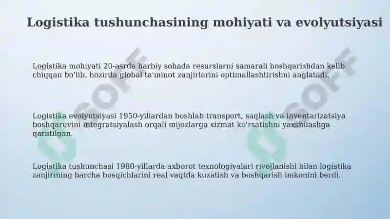 Logistikaning konseptual masalalari 3