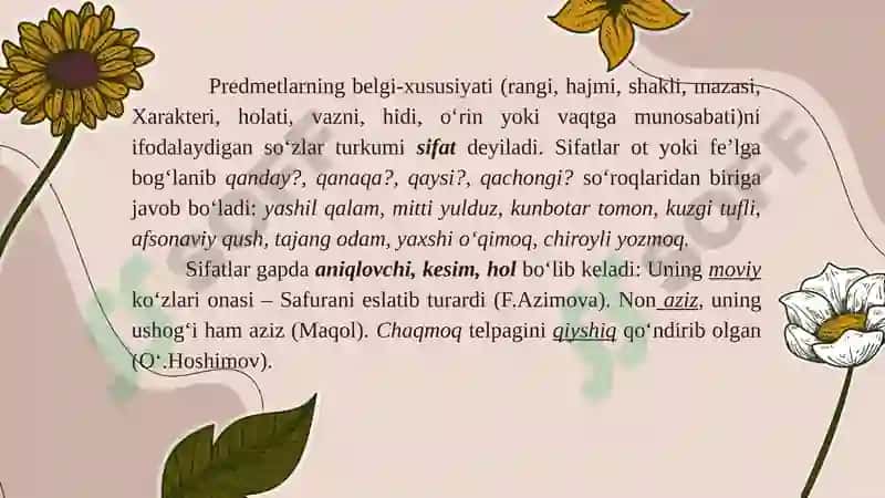Sifatso‘zturkumi 3