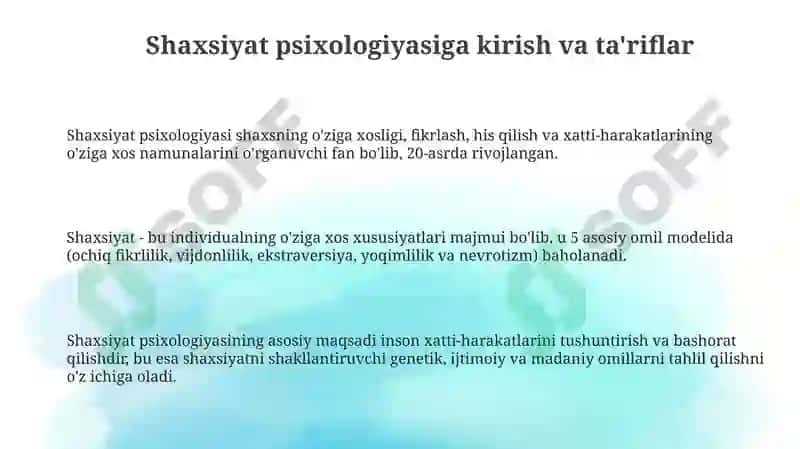 Shaxs psixologiyasi 3