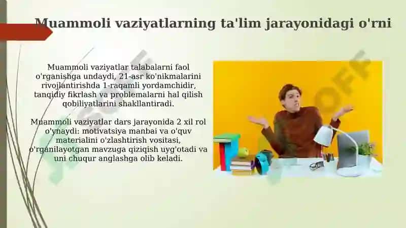 Muammoli vaziyatlardan foydalanish 3