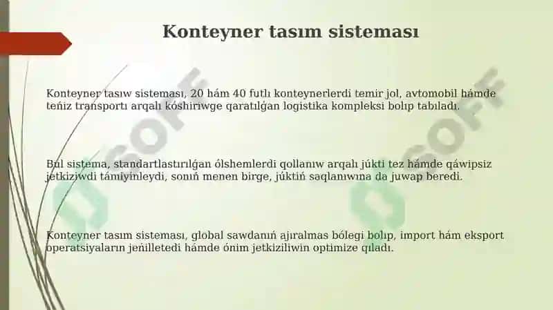 Konteyner tasıw sisteması 3