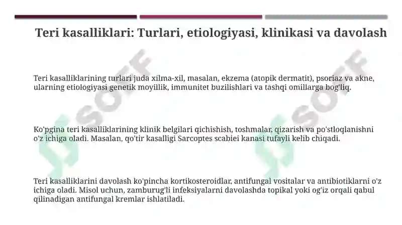 Teri kasalliklari va gelmintozlar 3