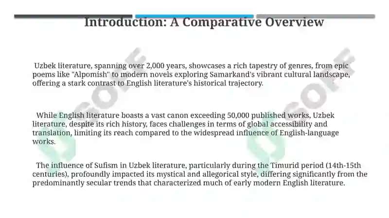 Uzbek Cultures and English Cultures in Literature 3