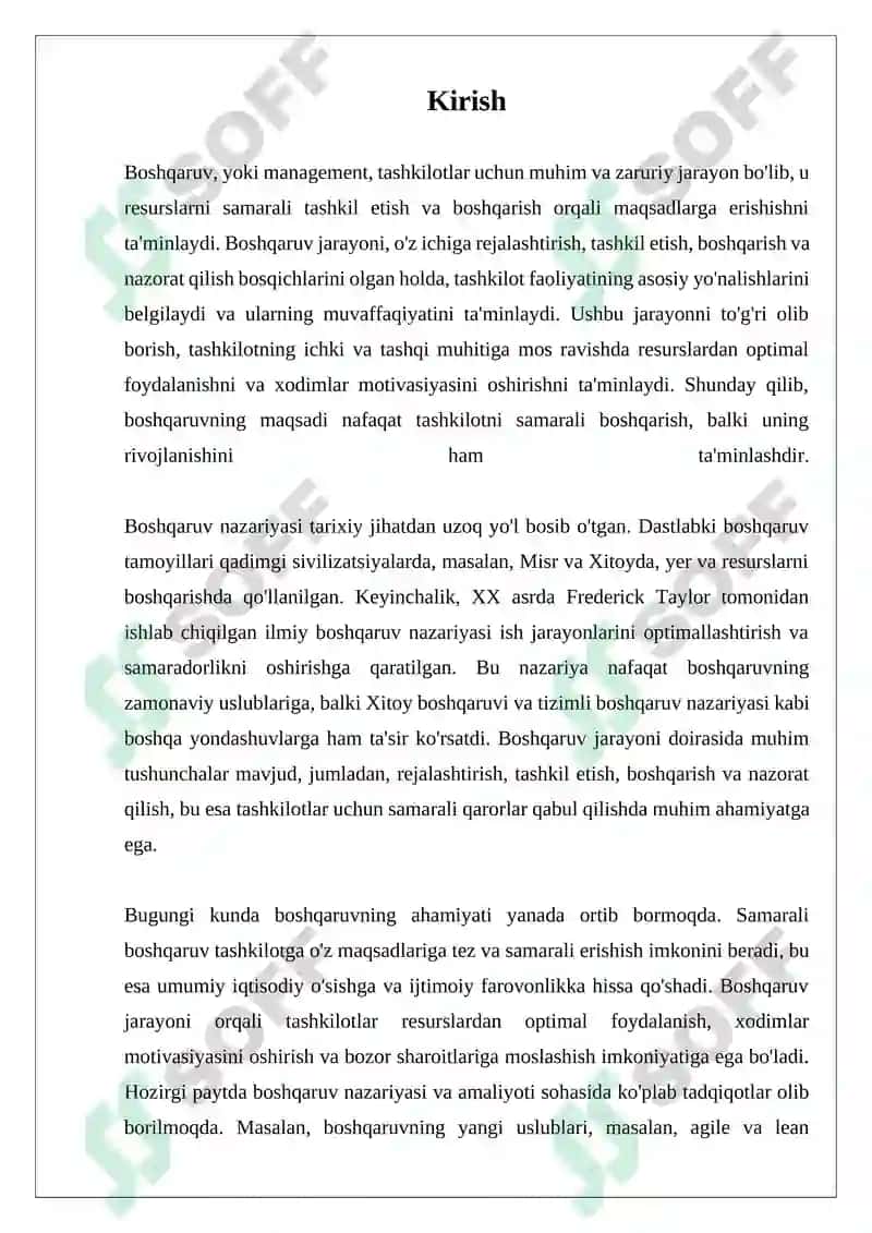 Boshqaruvning Maqsadi va Jarayoni 3