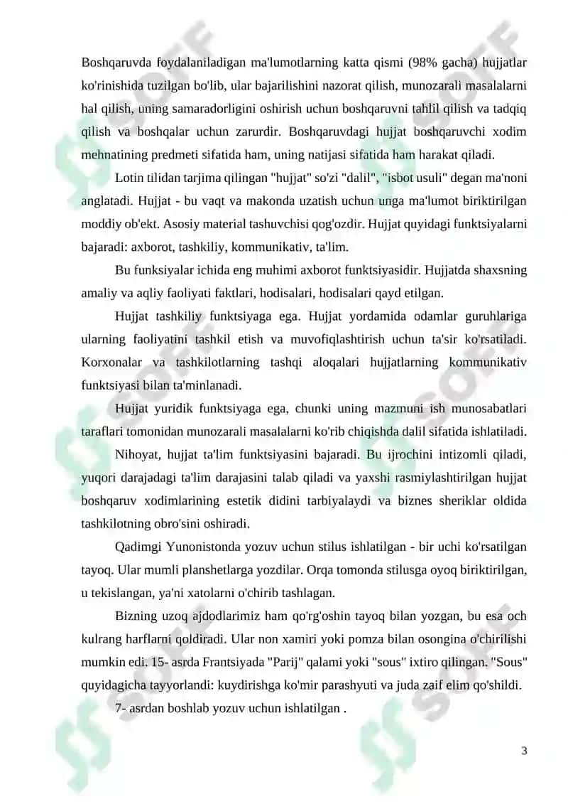 YOZUV TARIXI HAQIDA MA’LUMOT KURS ISHI 3