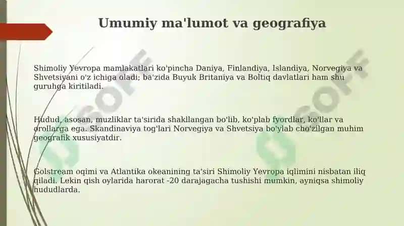 Shimoliy Yevropa Mamlakatlari 3