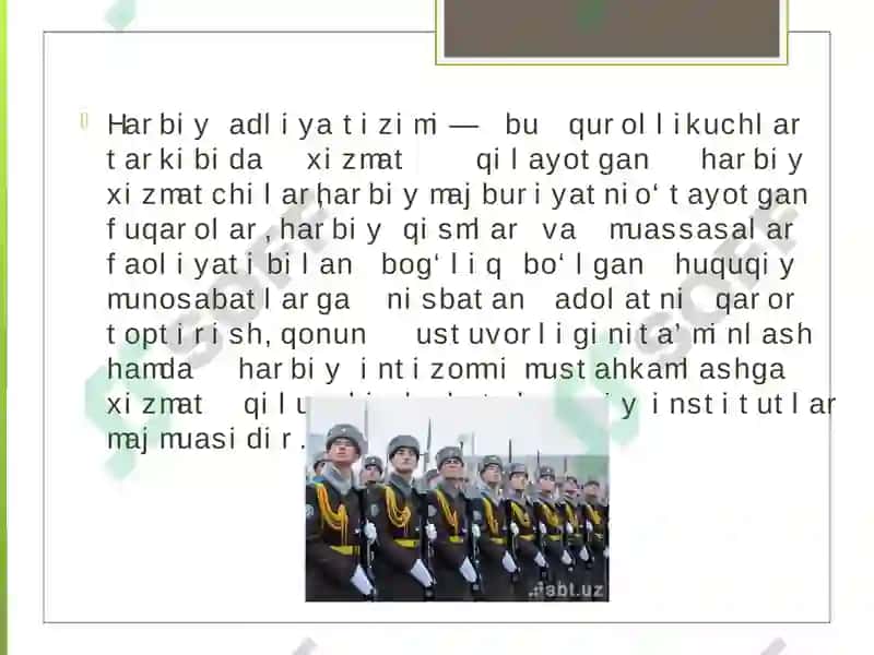Harbiy adliya va surishtiruv organlari 3