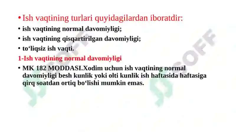 Ish vaqtivadamolish vaqti 3