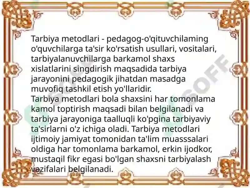 Tarbiyaning Umumiy Metodlari 3