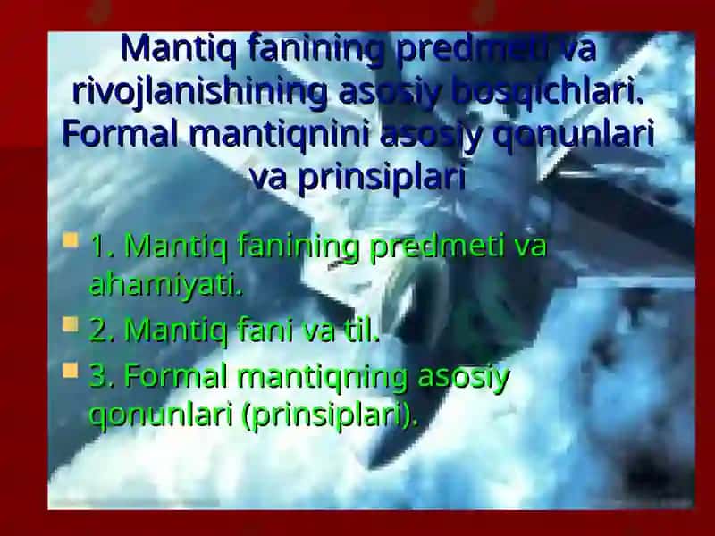 Mantiq fanidan ma’ruzalar 3