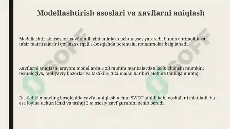 Modellashtirish va xavf tahlili 3
