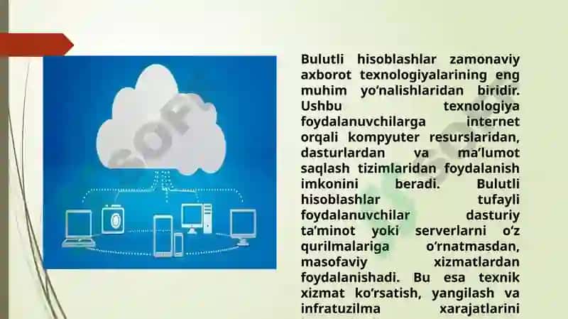 Bulutli hisoblashlar (Cloud compyuting) va ularning asosiy tushunchalari 3