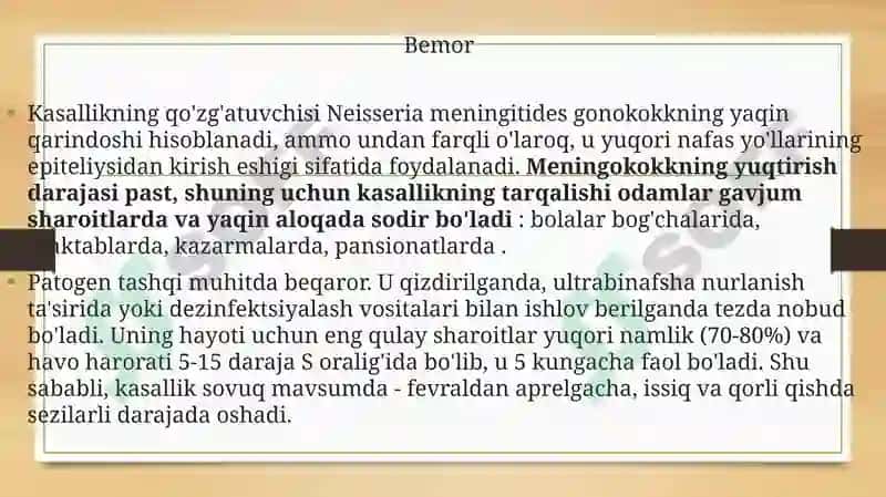 Meningokokkliinfektsiyasi(meningokokk) 3