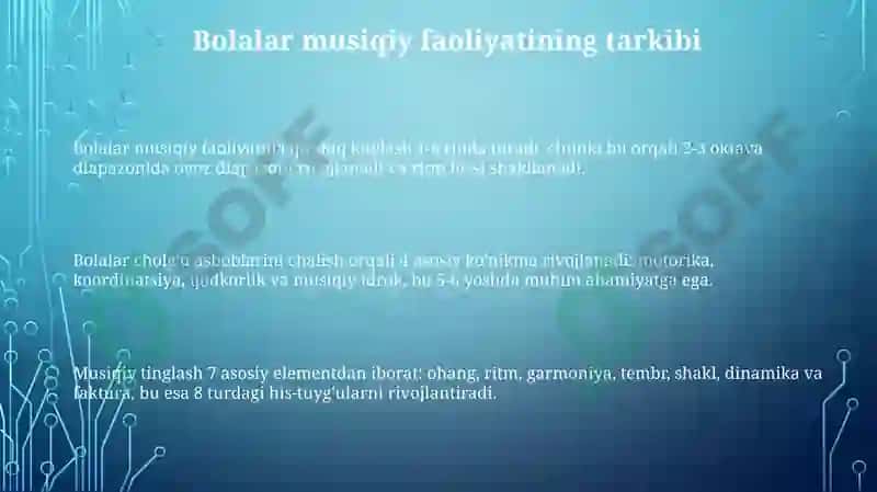 Bolalar musiqiy faoliyatining mazmuni 3