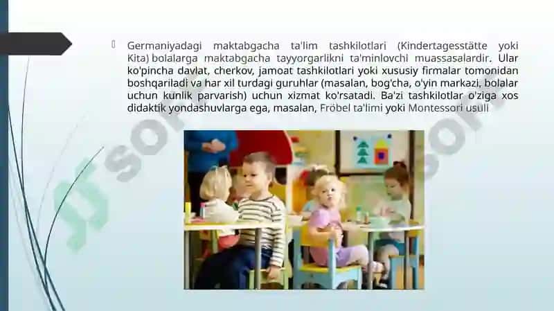 Germaniya maktabgacha ta'lim tashkilotlari 3