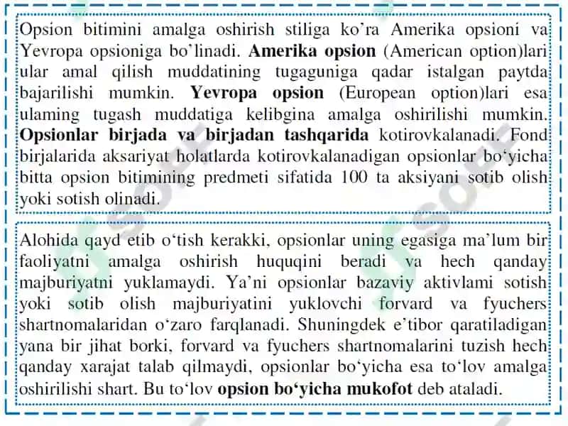 OPSIONLAR MOHIYATI VA QO’LLANILISHI 3
