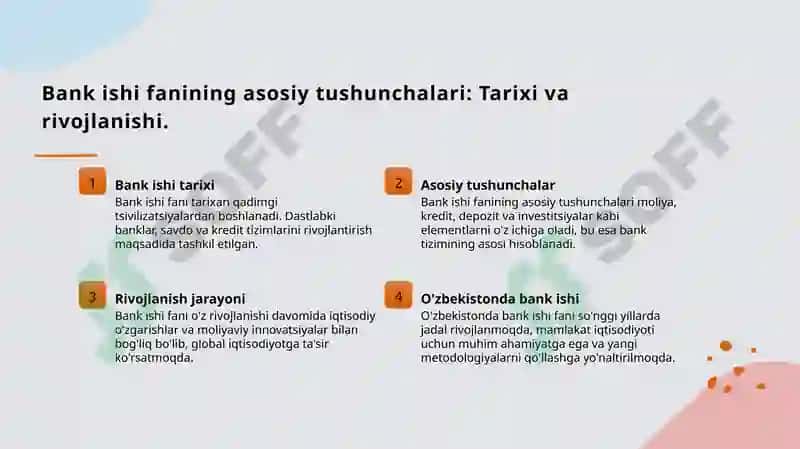 Bank ishi fanining asosiy tushunchalari 3