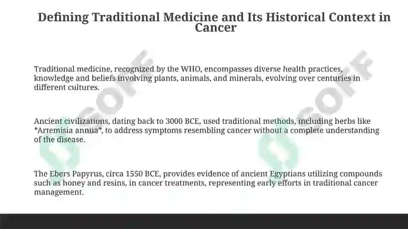 Traditional Medicine and Cancer 3