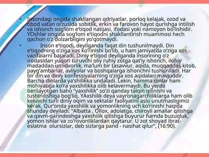 Dunyoviylik dahriylik emas 3