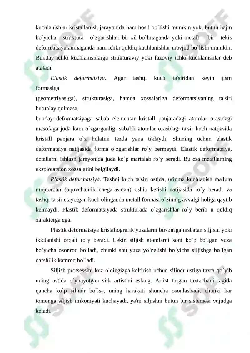 Metallarga deformatsiyalangan kuch 3