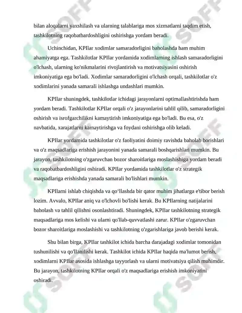 KPI metodining afzalliklari 3