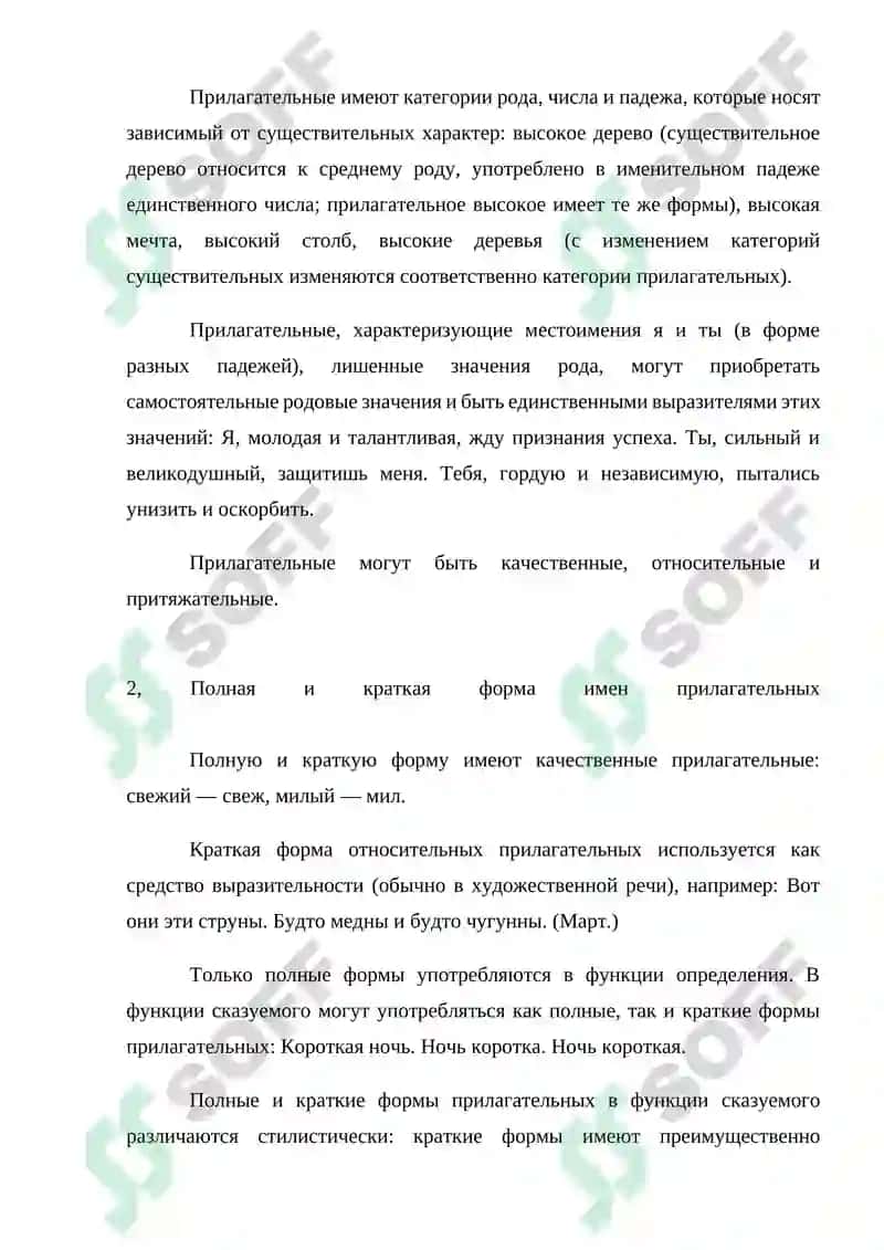 Имя прилагательное 3