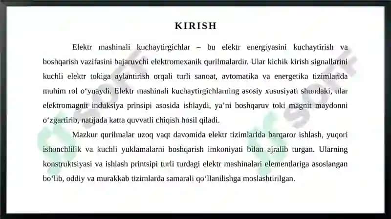 Elektr mashinali kuchaytirgichlar 3