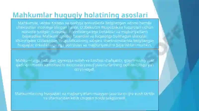 Mahkumning huquqiy holati 3