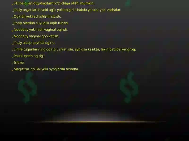 Jinsiy yo'l bilan yuqadigan kasalliklar 3