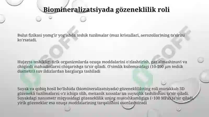 Bulutlar va gözenekli tuzilmalar 3