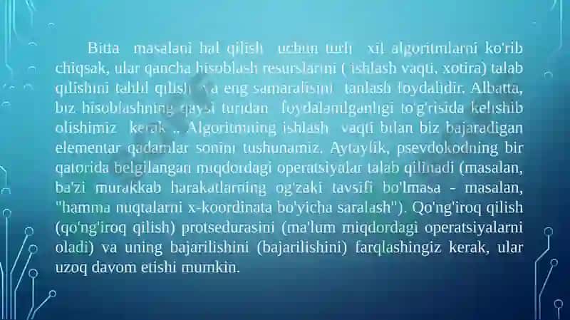 Algoritmlarni tahlil qilish 3