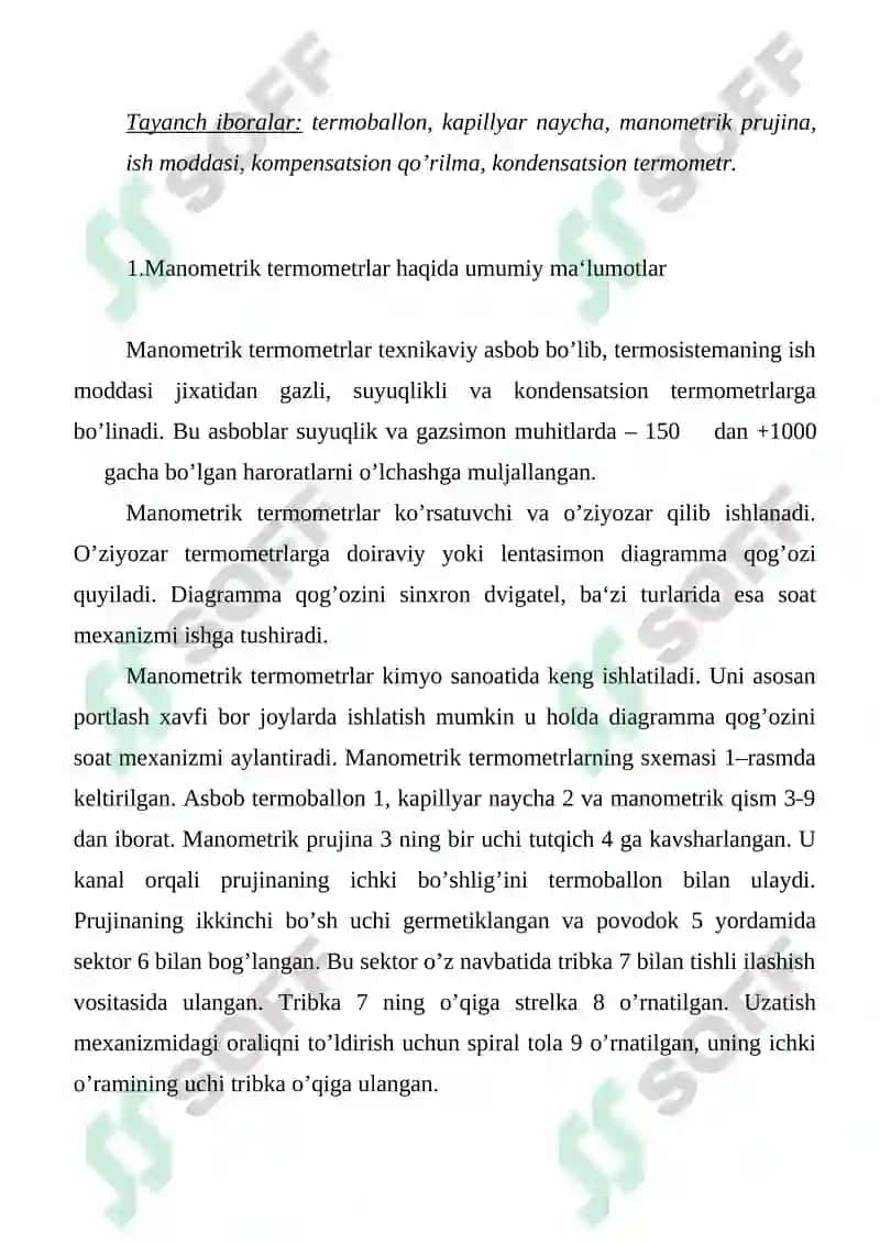 Manometrik termometrlar 3