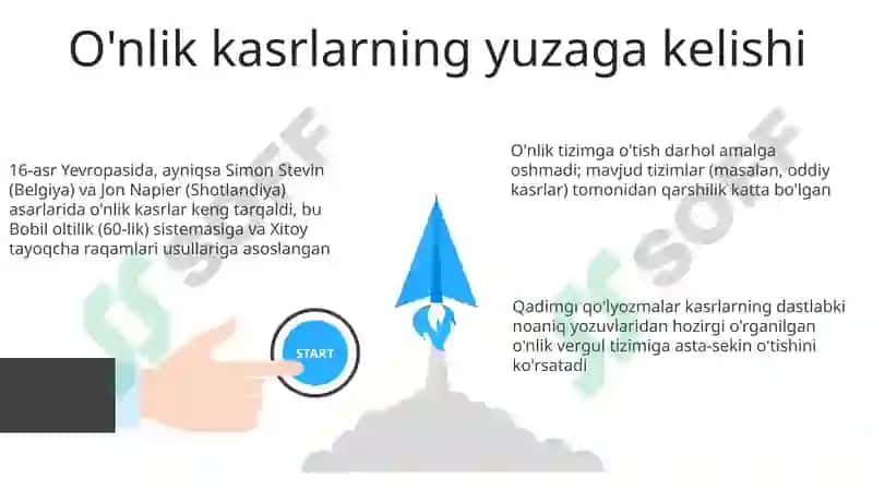O'nlik kasrlar tizimi 3