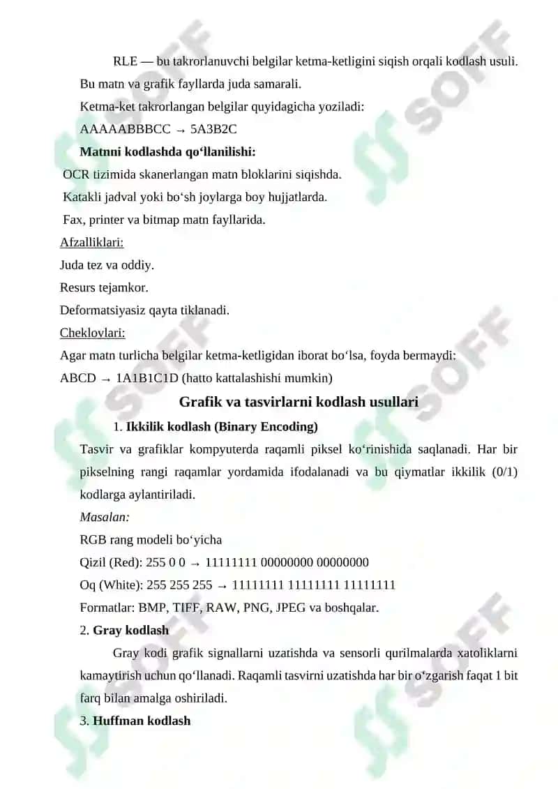 Berilganlarni kodlash usullari 3