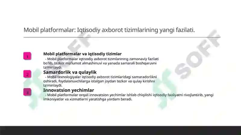 Mobil platformalar va iqtisodiy axborot tizimlari 3
