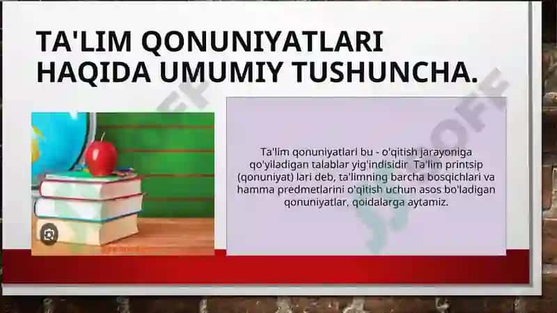 Ta'lim qonuniyatlari 3